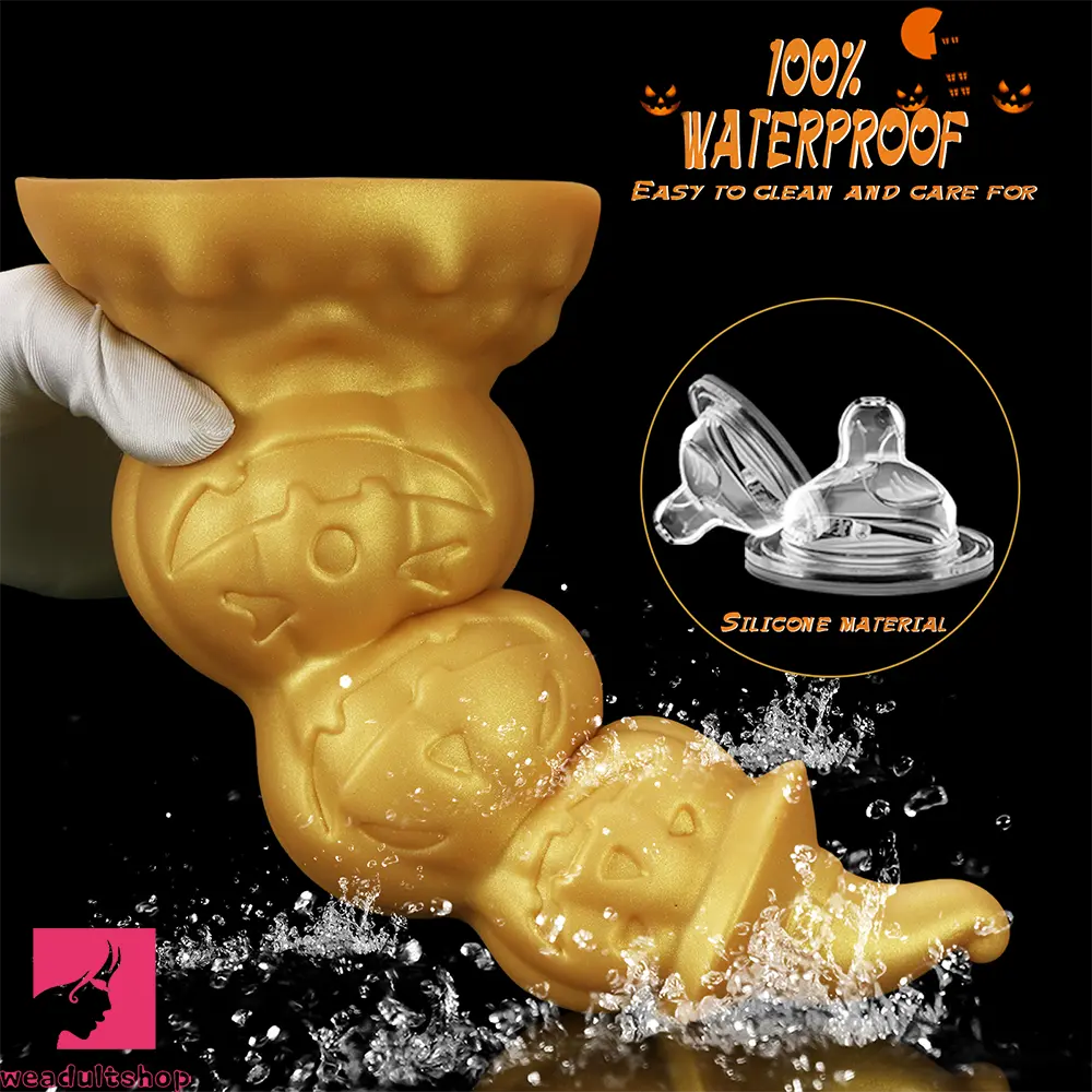 5.9in 6.69in 7.48in 8.26in 9.05in 9.84in Halloween Pumpkin Butt Plug Dildo