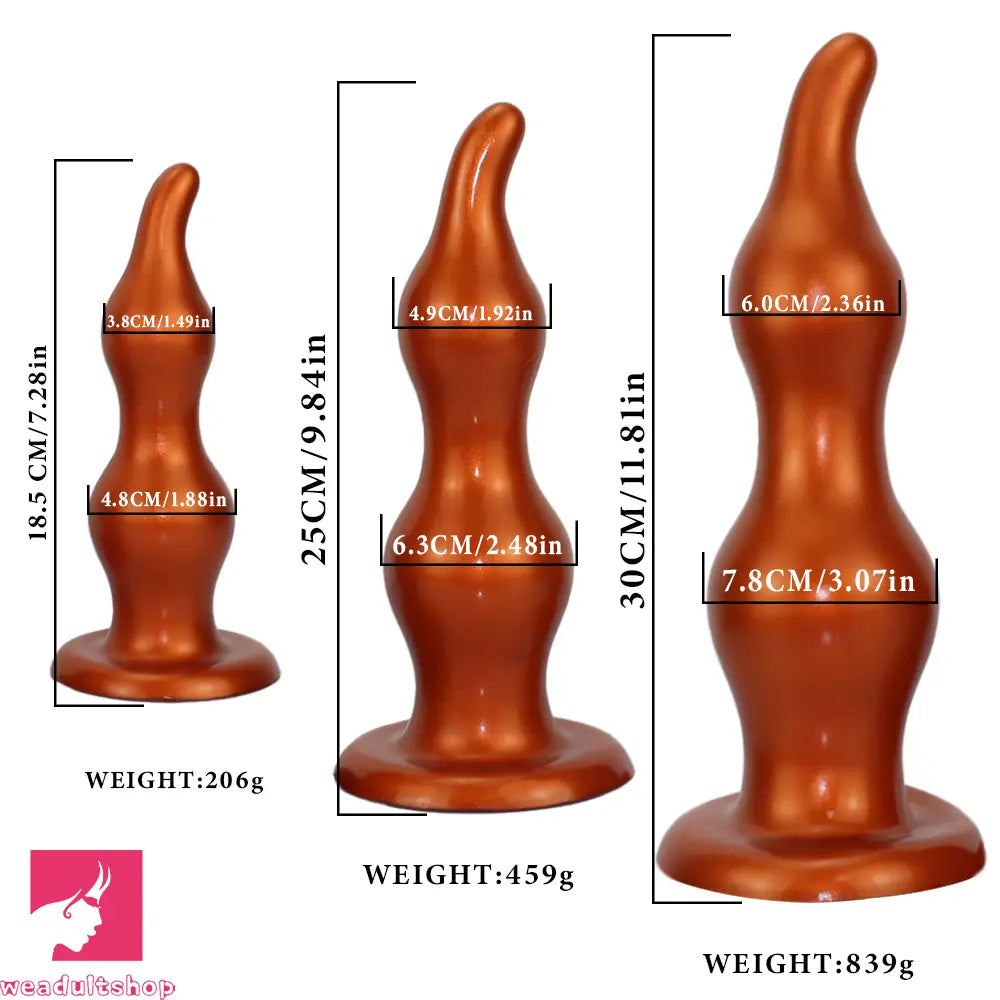 7.28in 9.84in 11.81in Silicone Soft Anal Plug Dildo Clitoris Anal Cock Dilator