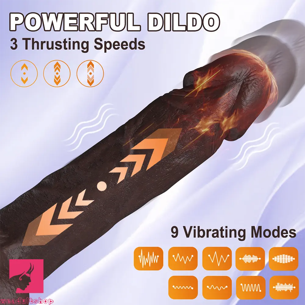 7.87in 3in1 Functional Thrusting Heating Rotation Dildo Flirting Cock Love