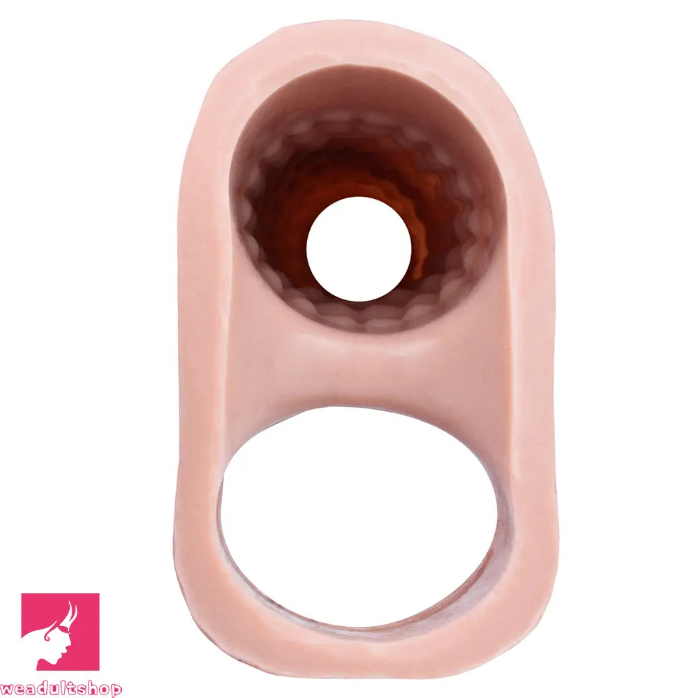 6.1in 7.71in Horse Penis Dildo Sleeve Realistic Skin Stem Pulse Cock Sleeve