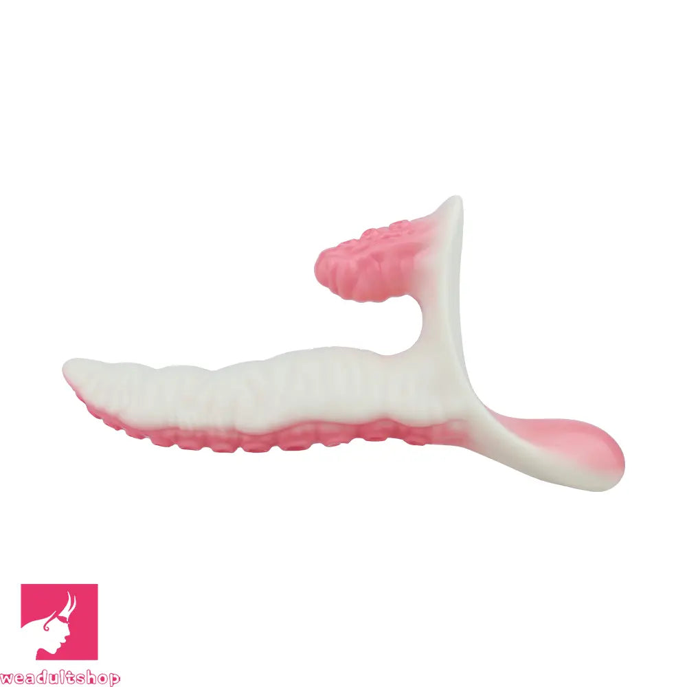 6.5in Tentacle Strap on Vibrating Dildo Natural Curved Soft Cock Toy