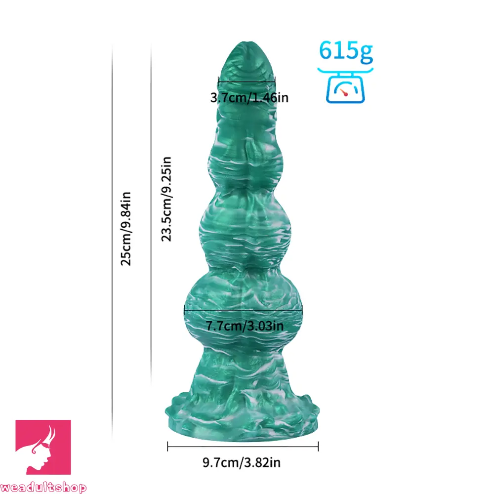 9.84in Knot Design Silicone Soft Big Silicone Large Fat Suction Cup Dildo