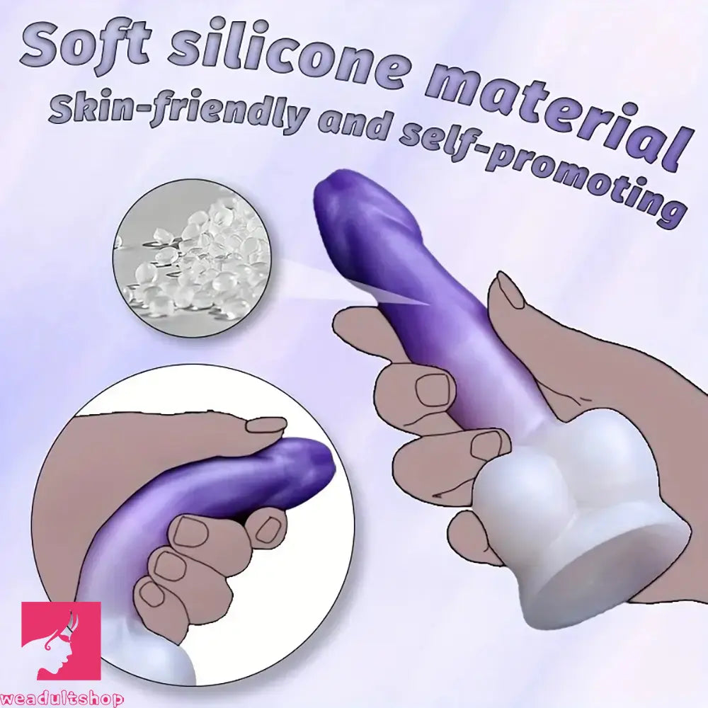 5.51in 6.69in 7.87in Realistic Liquid Silicone Adult Toy For Flexible Dildo