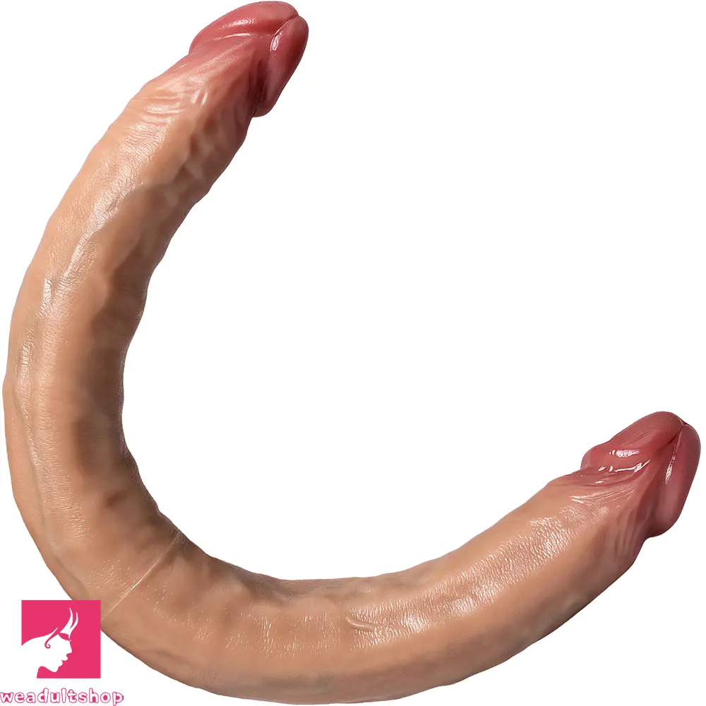 18.1in Dual Sided Silicone Dildo Anal G-spot Stimulator Masturbation Aid