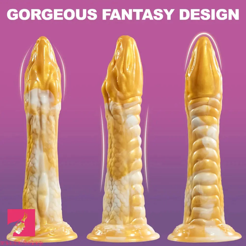 9.25in Big Thrusting Vibrating Fantasy Snake Realistic Thick G Spot Dildo