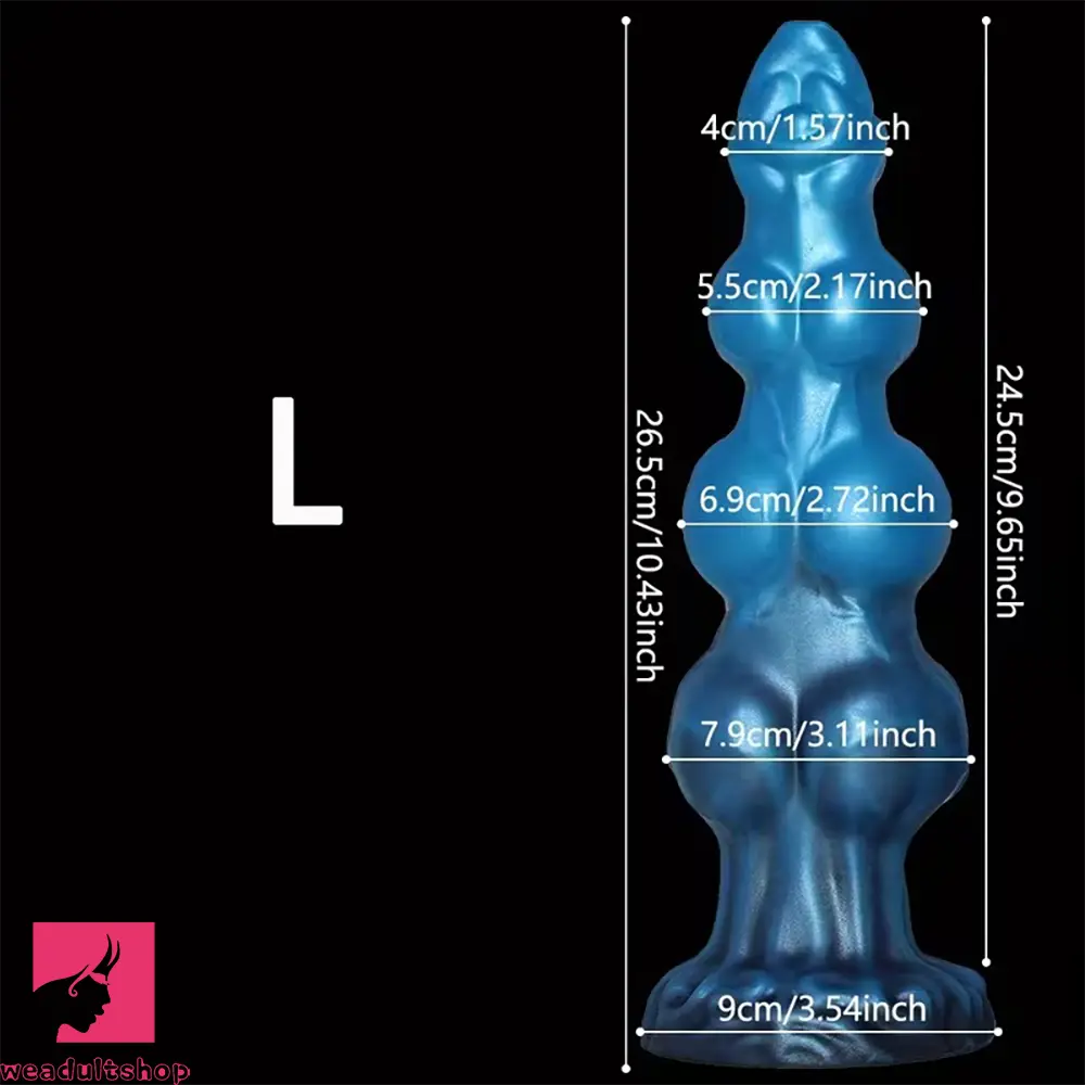 7.48in 8.66in 10.43in Knot Silicone Fantasy Animal Dildo G spot Anal Dilator