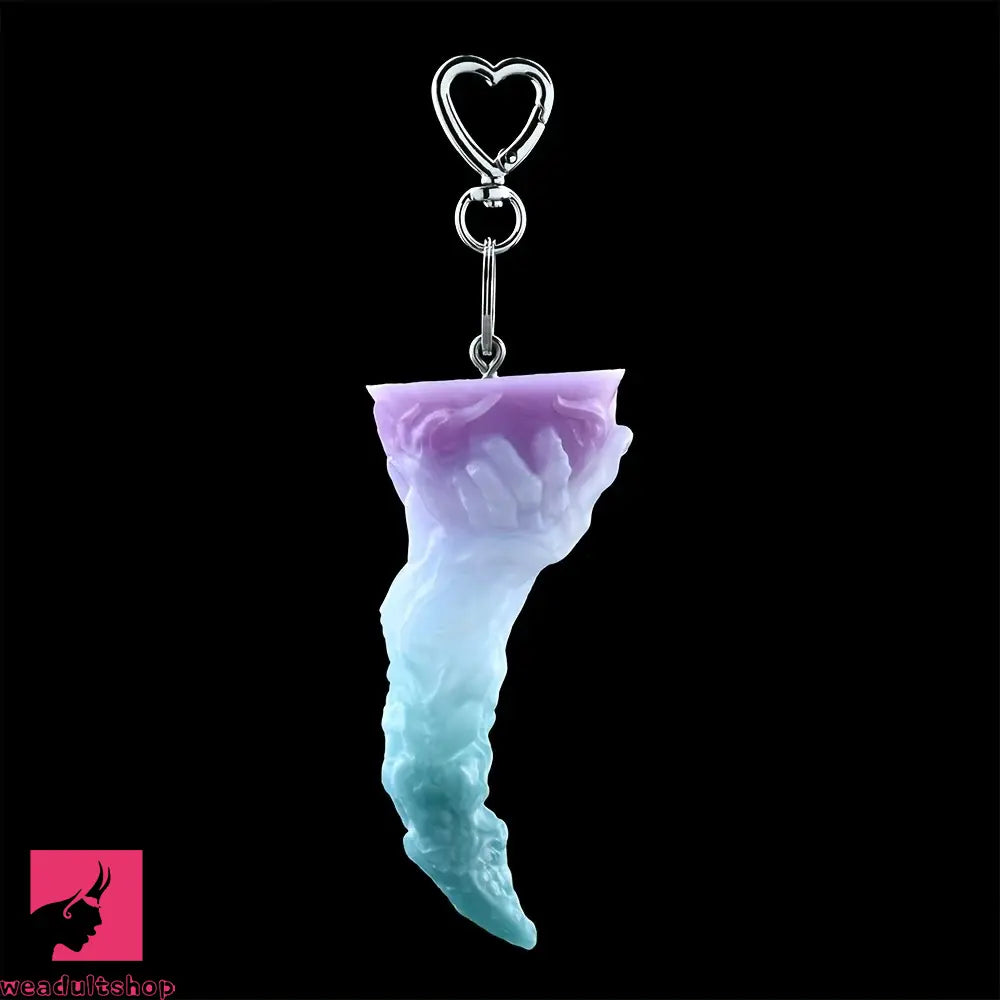 4.64in 5.23in Anal Plug Pedant Dildo Key Chain Animal Deer Silicone Cock