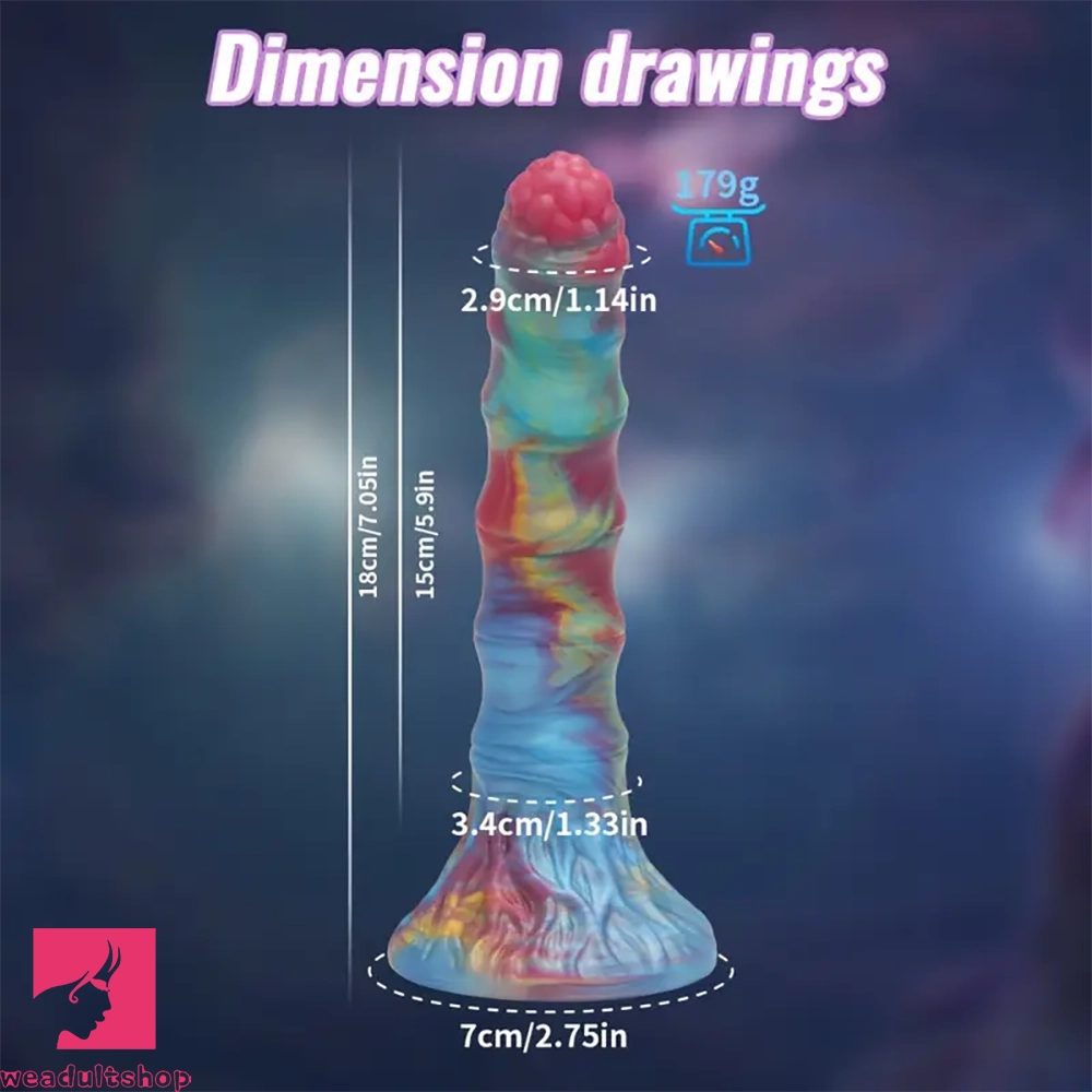 7.05in Odd Silicone Dildo With Strong Suction Cup Anal Prostate Sex Toy