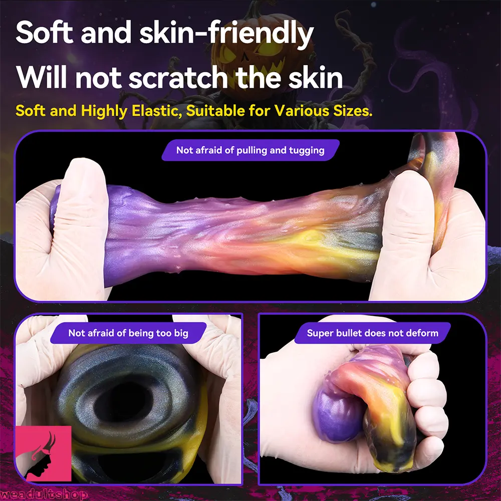 4.72in Ogma Fantasy Odd Silicone Soft Dildo Sleeve Cock Extender Toy