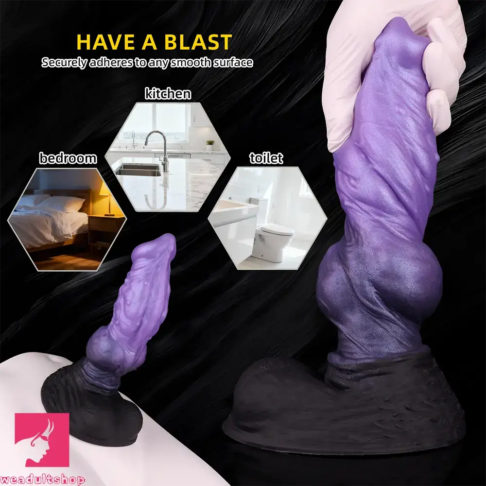 9.76in Monster Silicone Knot Ultra Soft Dildo For Couple G Spot Stimulator