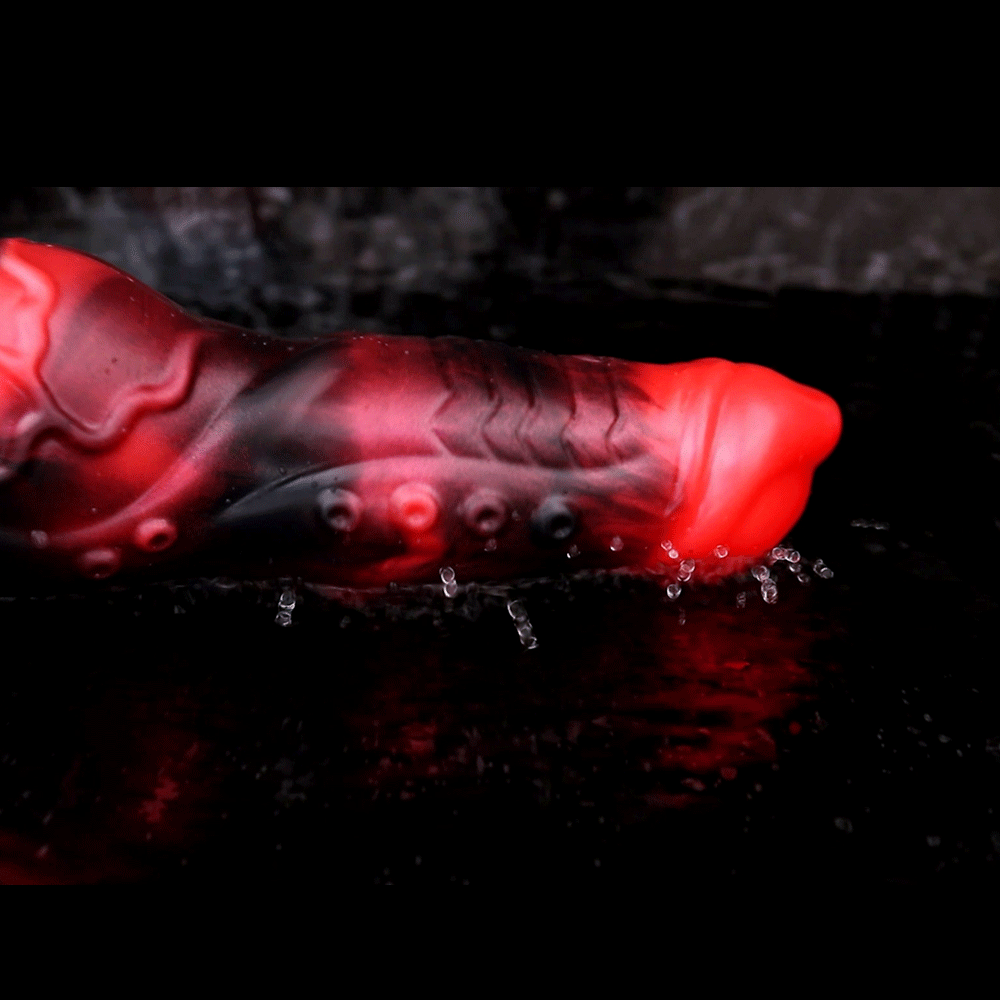 5.98in 7.09in Silicone Tentacle Cock Sleeve Knot Vibrating Hollow Dildo