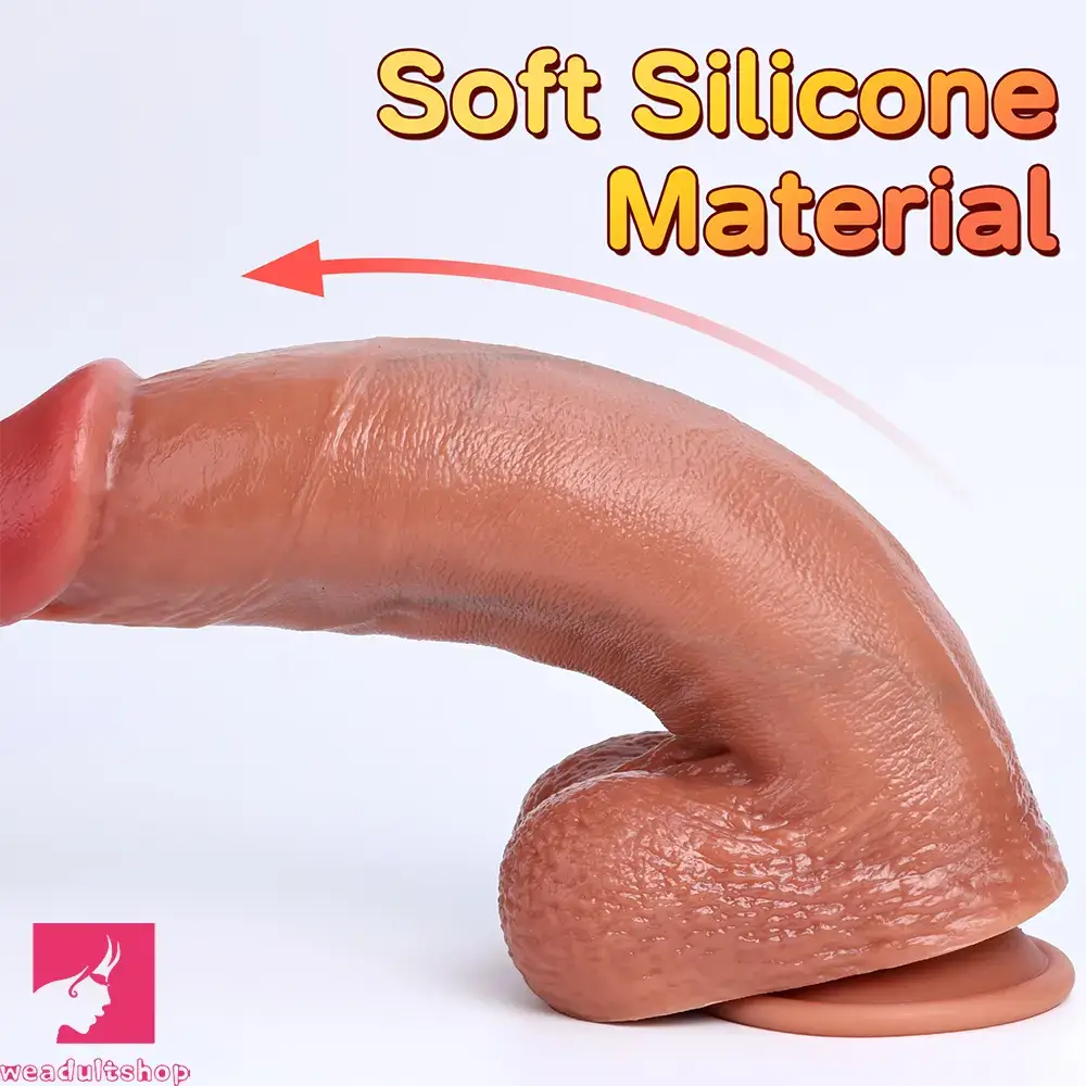 8.2in 10.2in 11.8in Soft Silicone Big Dildo For G-Spot Anal Cock Stimulation