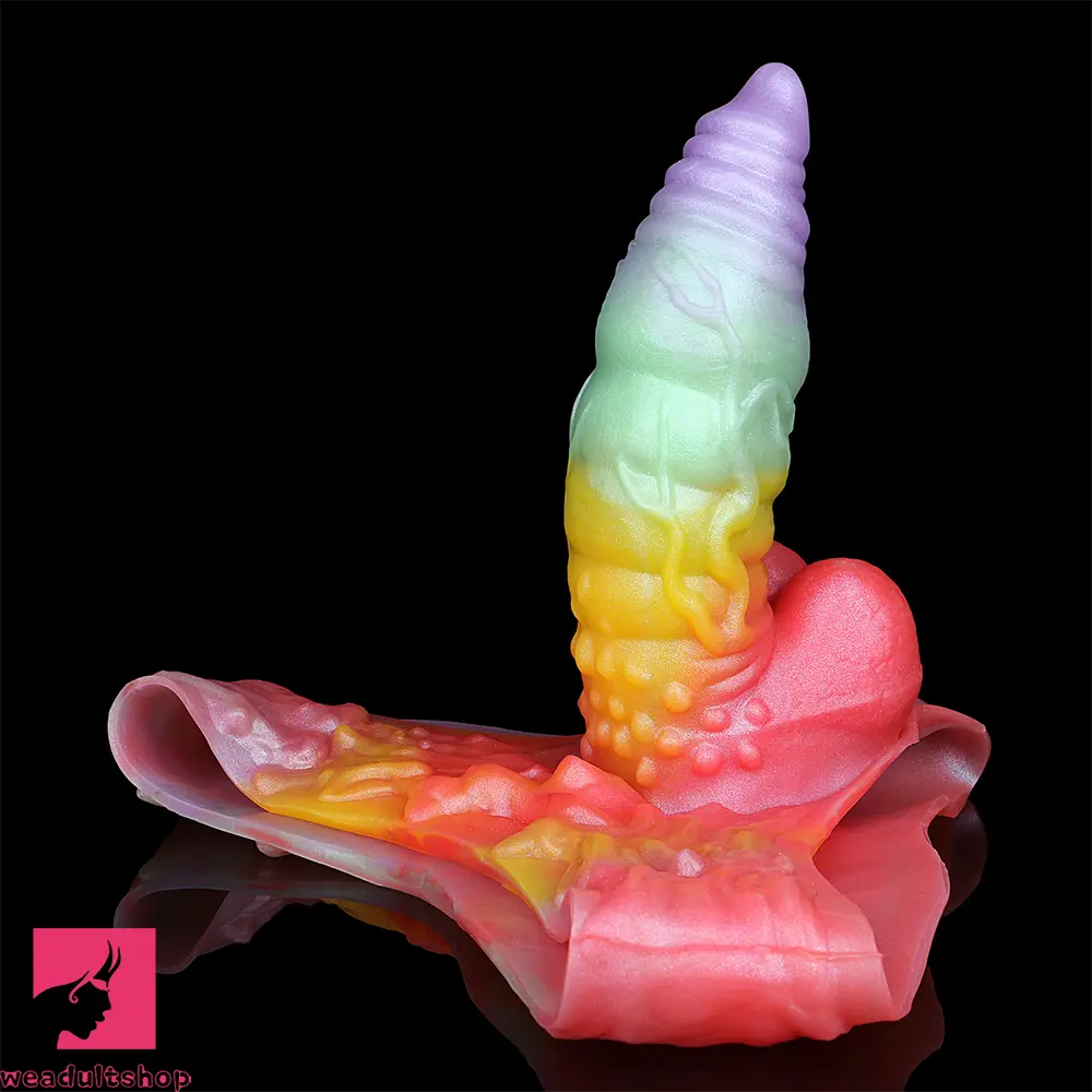 9.92in Sheath Strap on Dildo Silicone Monster Creature Cock Big Cock Dildo