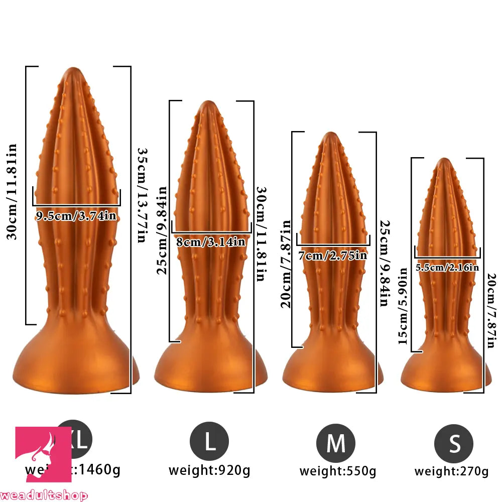 7.87in 9.84in 11.81in 13.77in Huge Silicone Spiked Butt Plug Dildo Love Cock