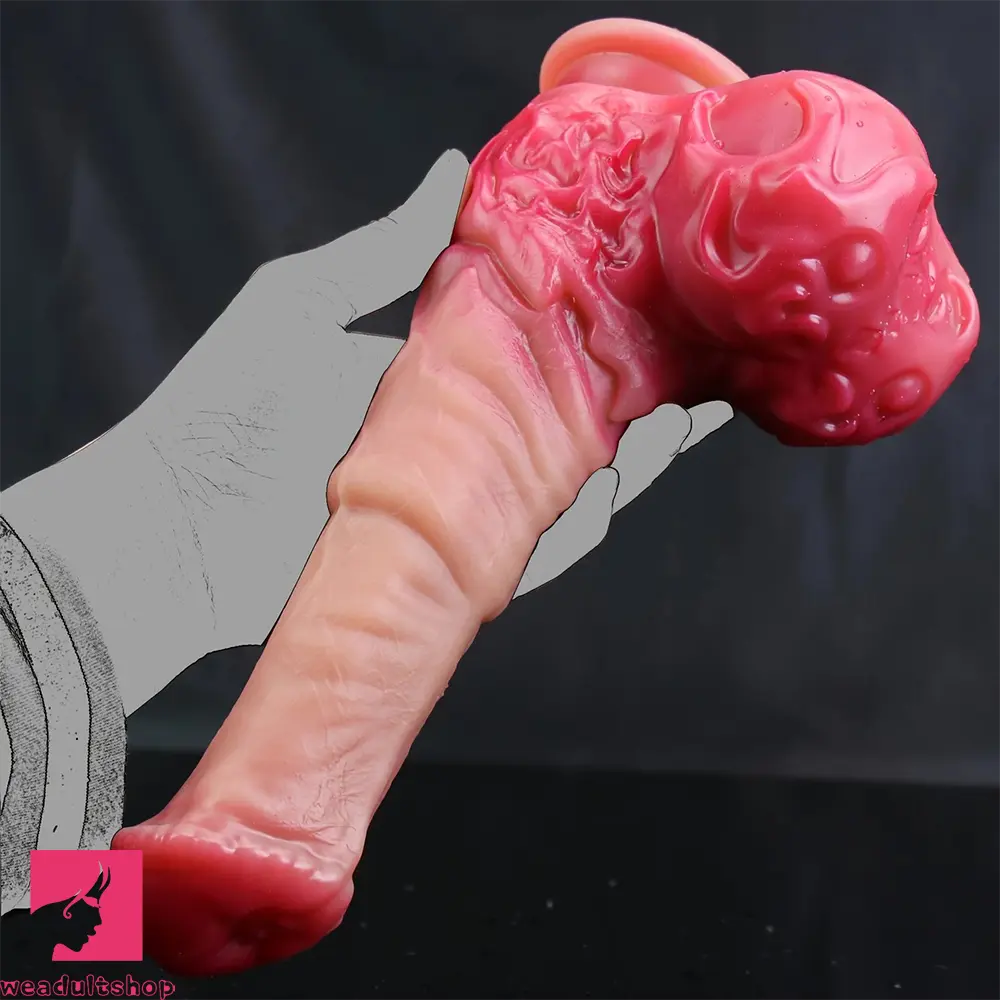 9.05in 10.62in Extra Large Horse Dildo with Pink Corundum & Purple Beginner