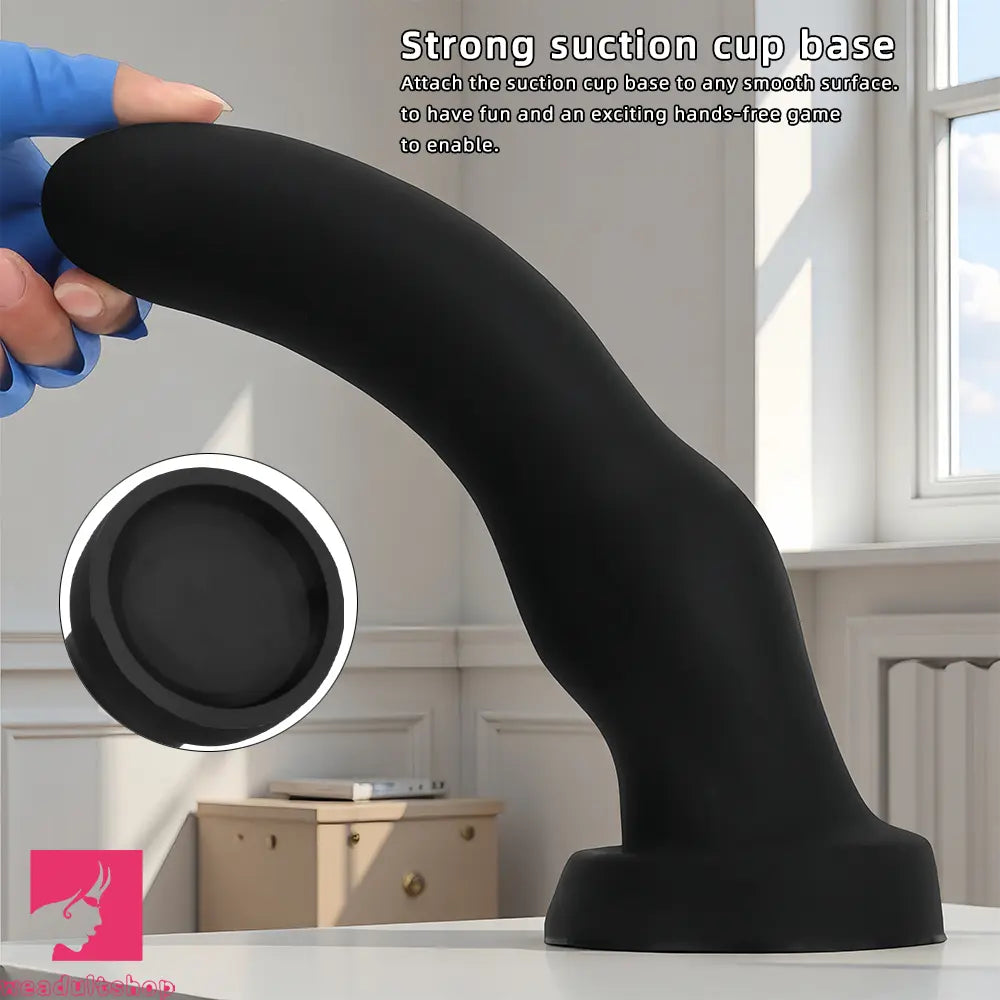 7.67in 9.25in 11.22in Black Silicone Anal Plug Dildo For Anal Masturbator