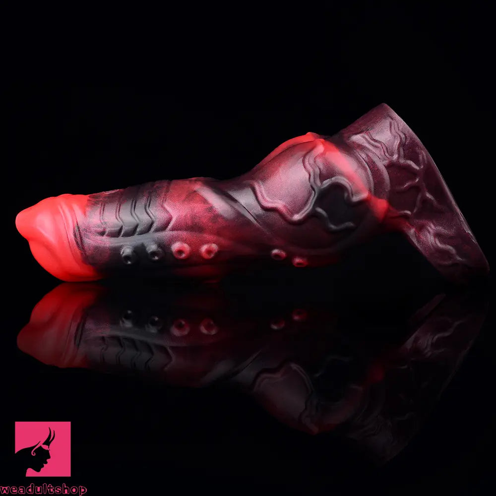 5.98in 7.09in Silicone Tentacle Cock Sleeve Knot Vibrating Hollow Dildo