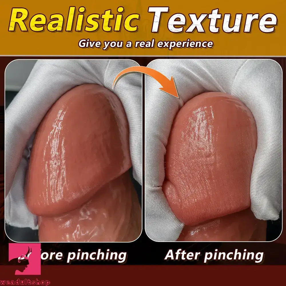 8.07in 11.02in 14.17in Curved Strap on Real Realistic Feeling Texture Dildo