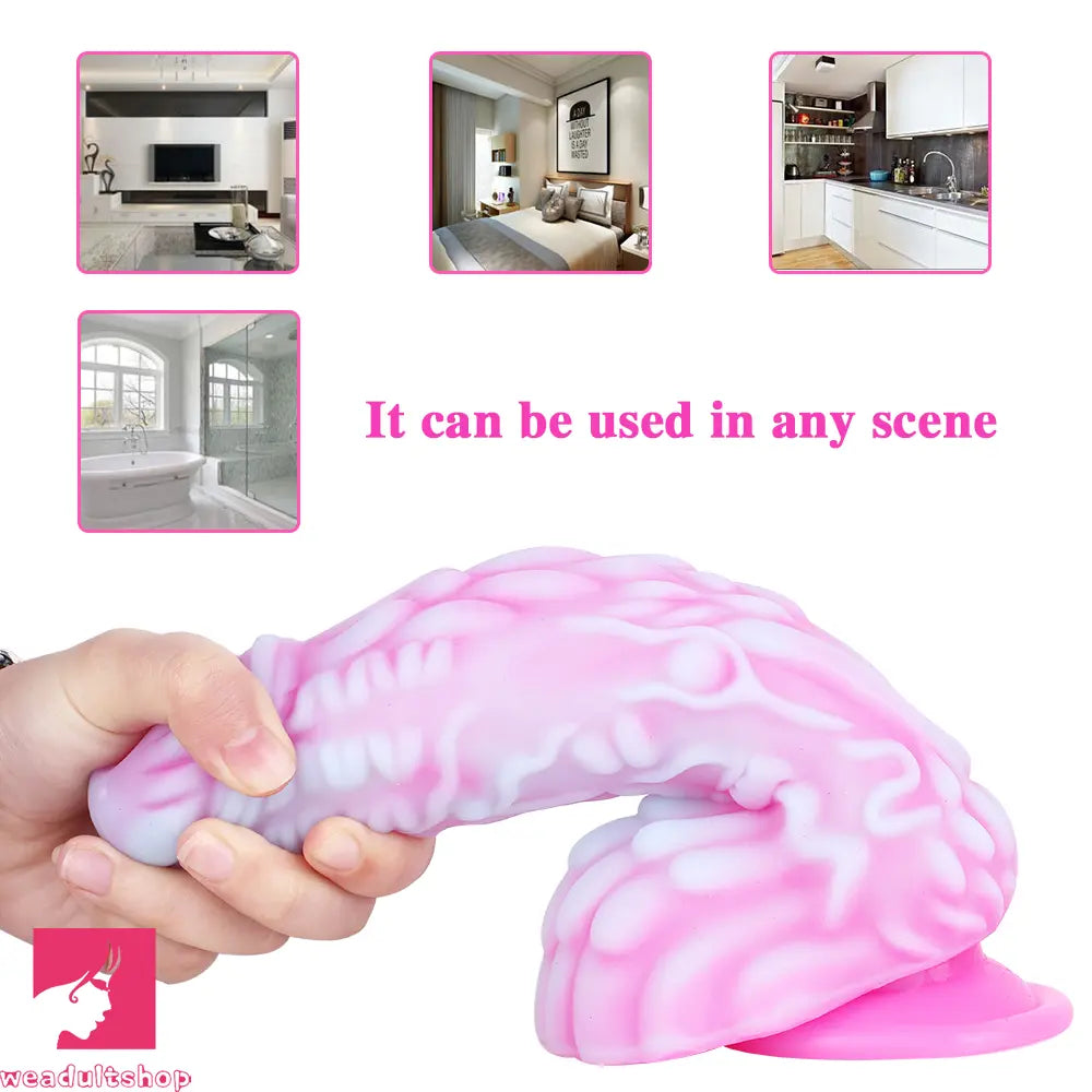 8.66in Dragon Monster Liquid Silicone Soft Big Dildo For Cock Pleasure