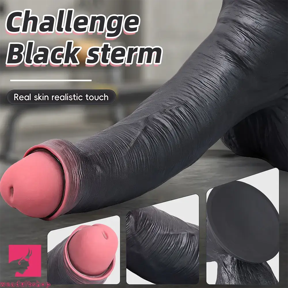 9.06in Uncut Lifelike Soft Big Dildo Anal Sex Toy For Women Men Love Cock