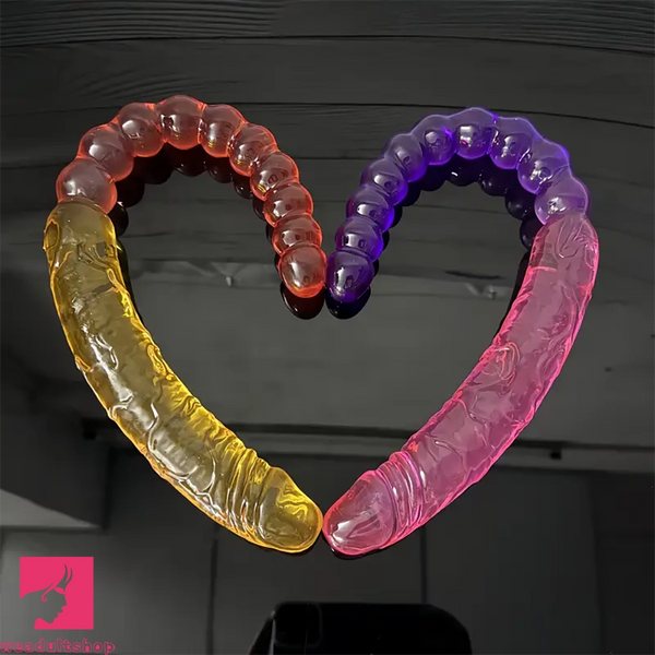 17.8in Long Double-headed Dildo Penis G Spot Women Anal Vulva Dual-use