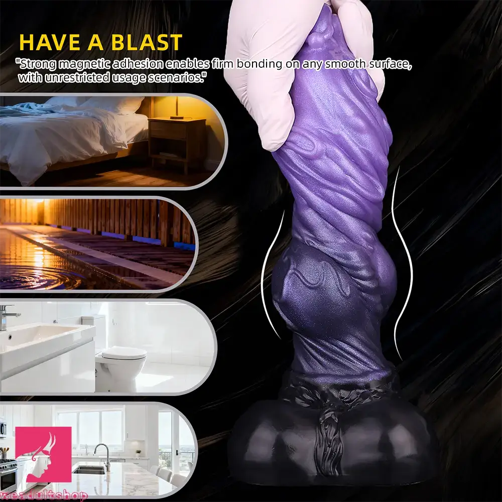 9.05in Tentacle Knot Silicone Dual Density Monster Dildo Anal Stimulator