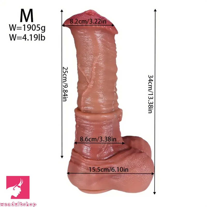 11.02in 13.38in 14.96in Horse Thick Animal Real Large Soft Silicone Dildo