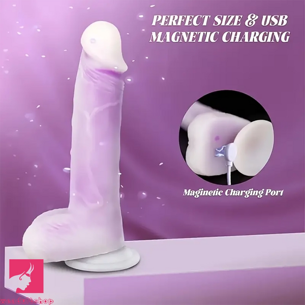 8.07in Silicone With Infrared Sensor Two-color Gradient Automatic Dildo