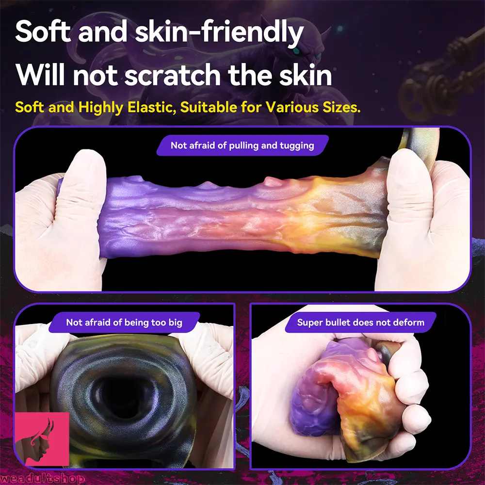 4.56in Gromsa Tentacle Silicone Soft Dildo Sleeve Cock Extender Sex Toy