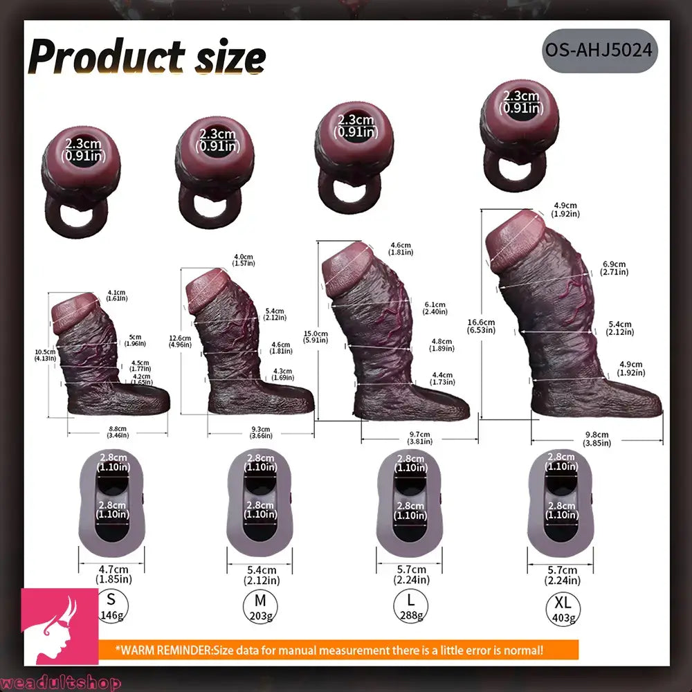 4.13in 4.96in 5.91in 6.53in Real Flexible Realistic Cock Soft Dildo Sleeve