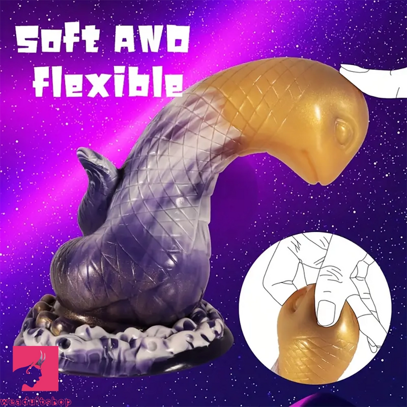 7.87in Realistic Snake-Shaped Silicone Soft Clit Dildo With Lifelike Texture