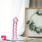 6.61in Clear Glass Adult Sex G-spot Spiked Dildo G Spot Stimulation Toy