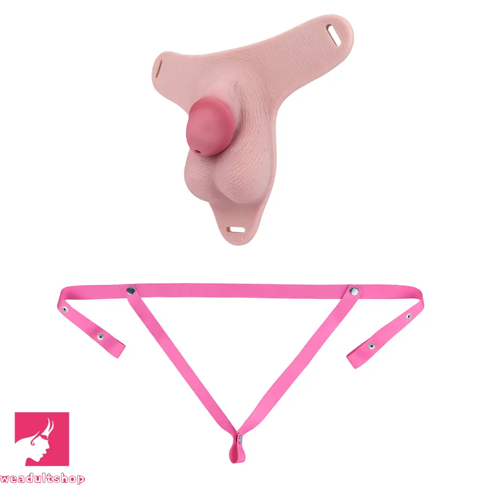 3.34in Real Hollow Chastity Cage Dildo For Prostate Hands-free Using Sex