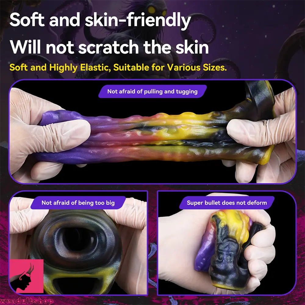 4.92in Egyzos Tentacle Silicone Soft Dildo Sleeve Cock Extender Sex Toy