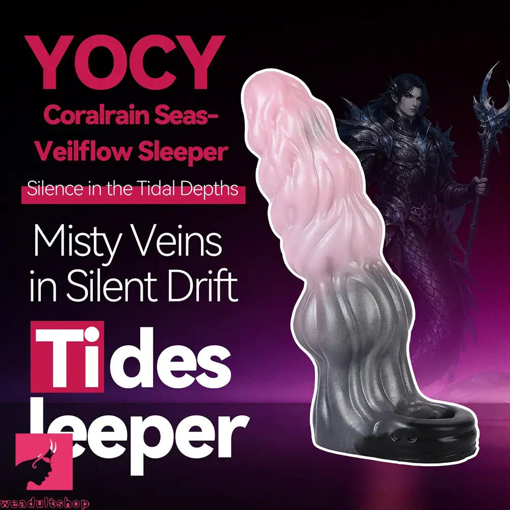 7.87in Hollow Fantasy Silicone Penis Sleeve Dildo For Physical Delay Control