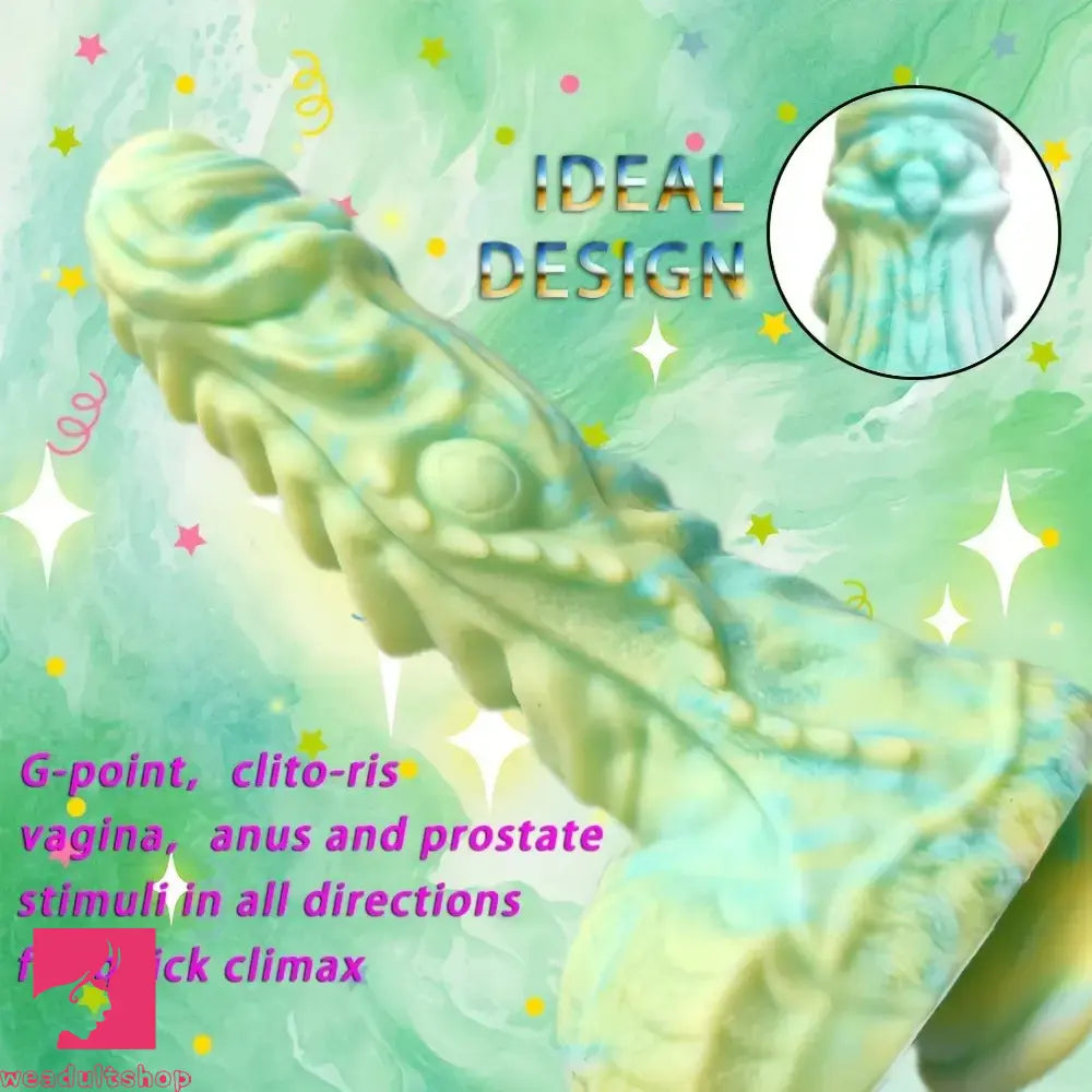 8.66in Dragon Giant Fantasy Reality Thick G-spot Soft Silicone Anal Dildo