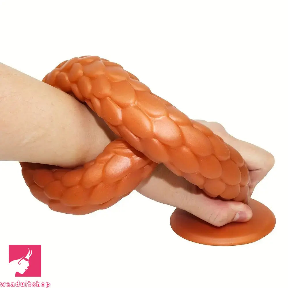 19.69in Dragon Scale Silicone Anal Durable Flexible Dildo For Deep Anus