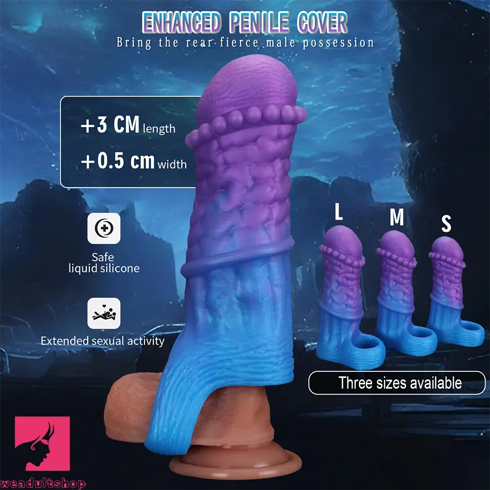 5.9in 6.29in 6.69in Hollow Spiked Horse Dildo Sleeve For Prostate Real Love