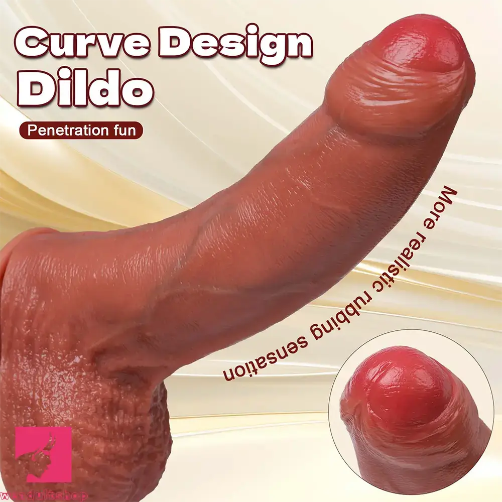 7.48in 9.44in 10.62in Uncut Dual Density Silicone Thick Dildo Game Cock Toy