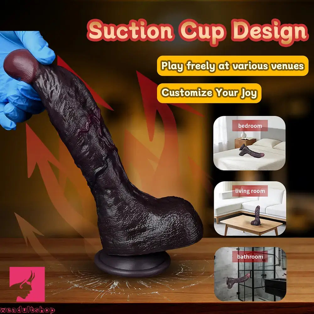 8.34in Real Curved Dual Density Silicone Soft Dildo Pleasure Couple Anal Play