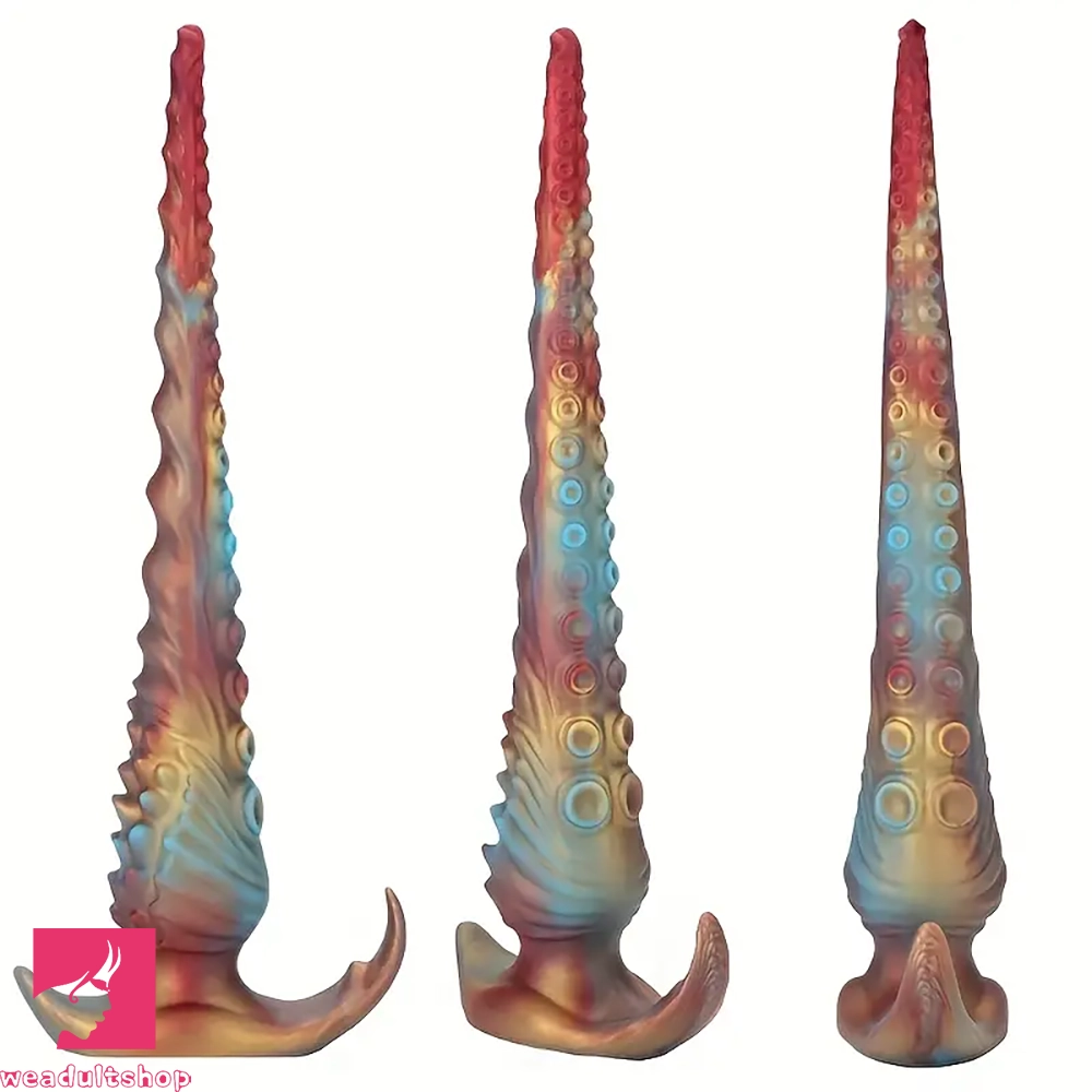 13.58in 17.51in 22.55in Long Huge Tentacle Silicone Skin Feel Cock Dildo