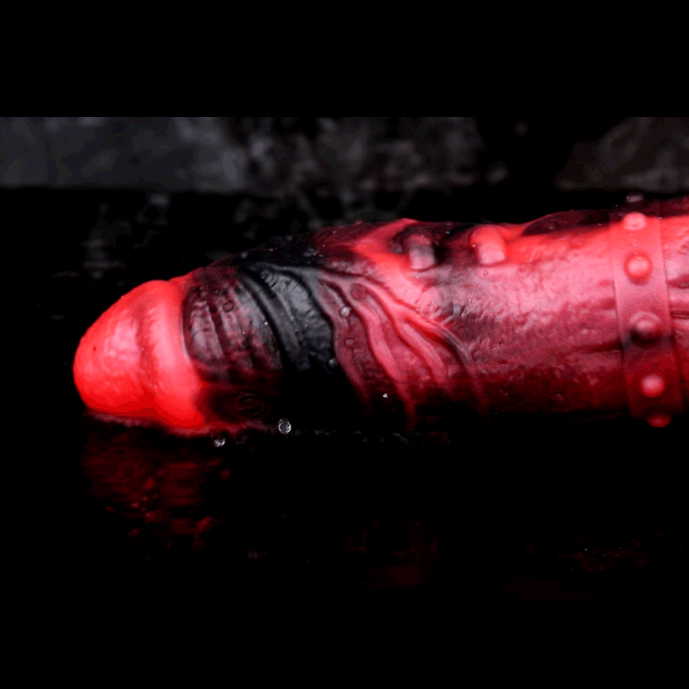 5.98in 7.09in Silicone Cock Sleeve Spiked Hollow Vibrating Odd Cock Dildo