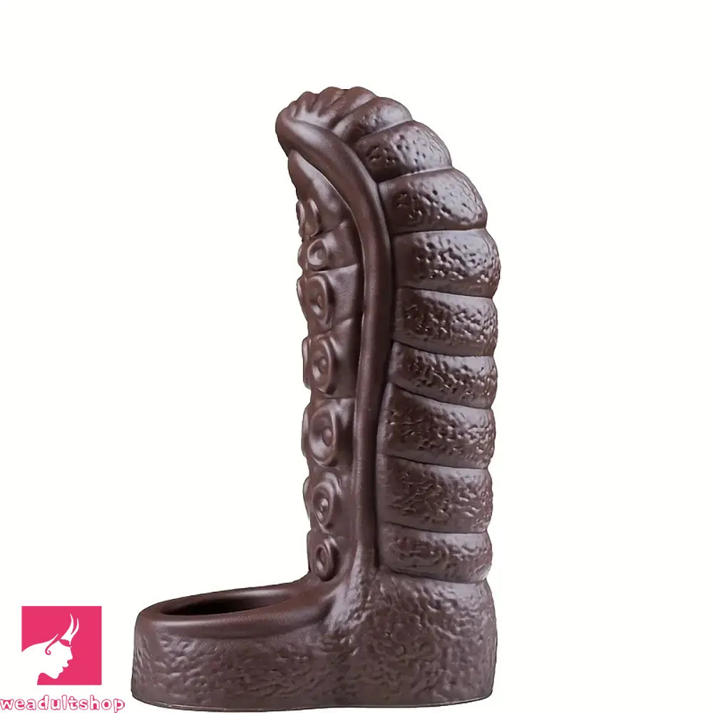 5.3in Soft Tentacle Dildo Sleeve Hollow Silicone Cock Sleeve For Cock Extend