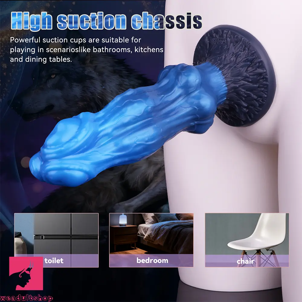 10.15in Double Layer Three Heads Silicone Knot Dildo For Women Pleasure