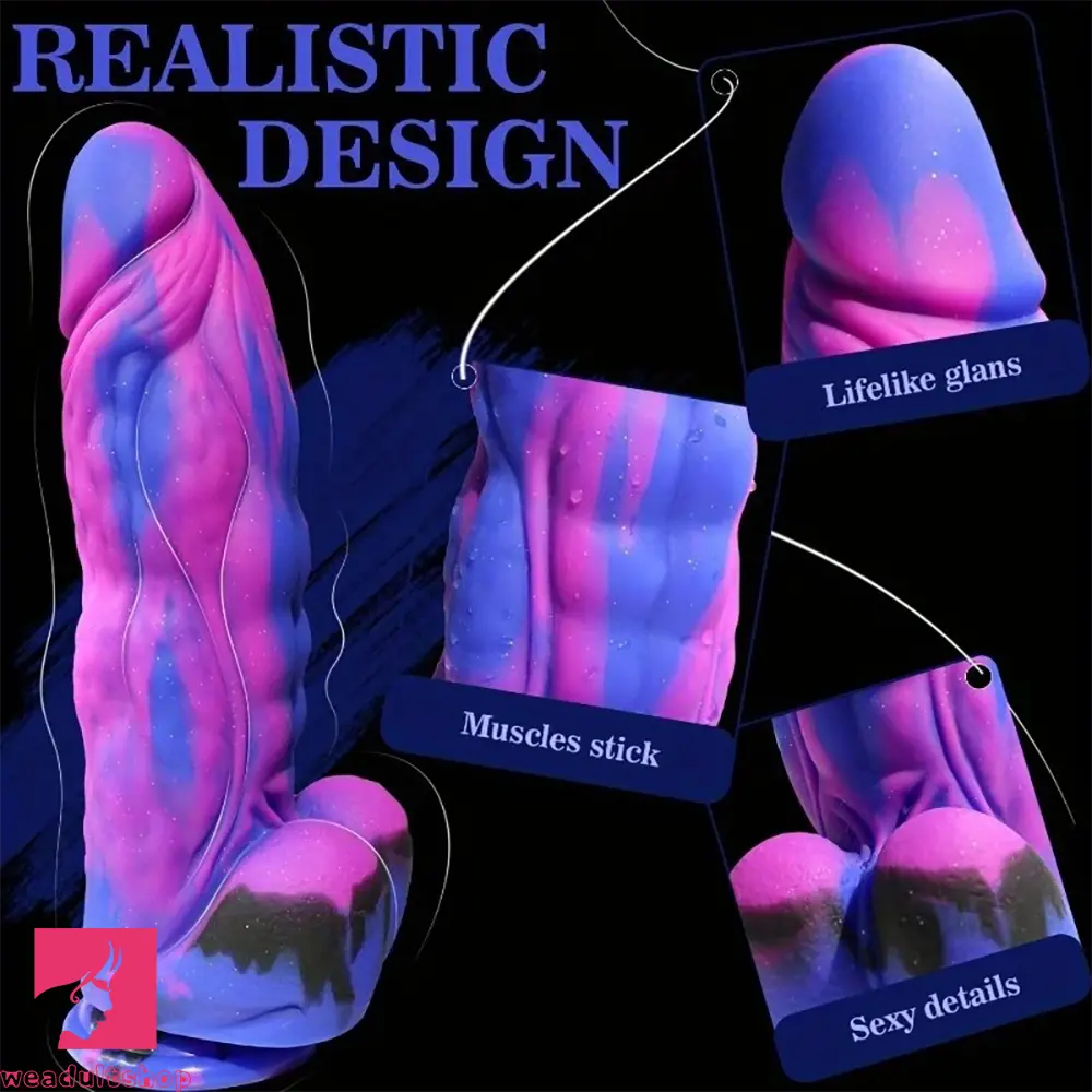 9.5in Fantasy Realistic Thick Gspot Soft Silicone Anal Dildo Adult Cock Toy