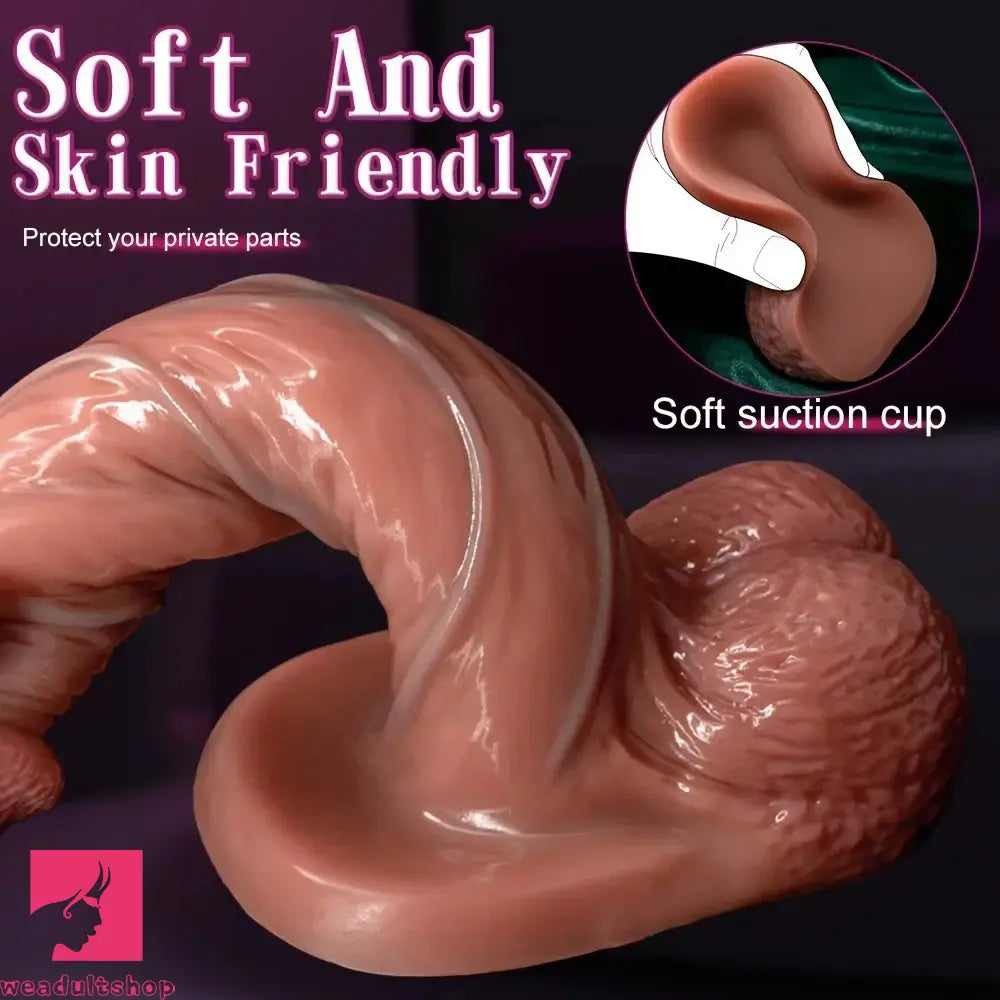 5.51in 7.67in Wearable Feel Liquid Silicone Soft Strap on Dildo With Blue Veins