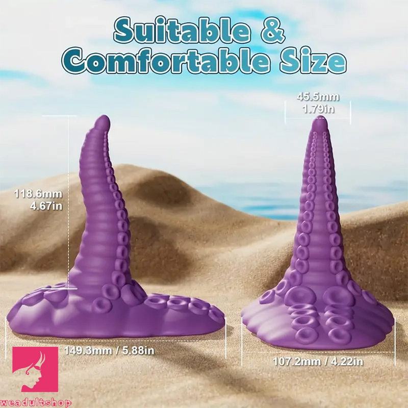 4.67in Fantasy Tentacle Dildo Vibrator With 10 Modes For G Spot Penis