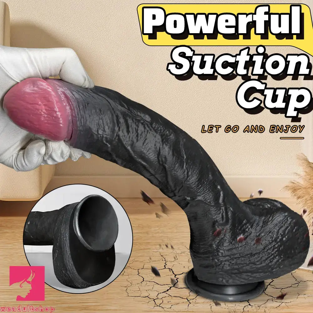 7.87in 10.03in 11.88in Dual Density Silicone Lifelike Big Dildo Love Dilator