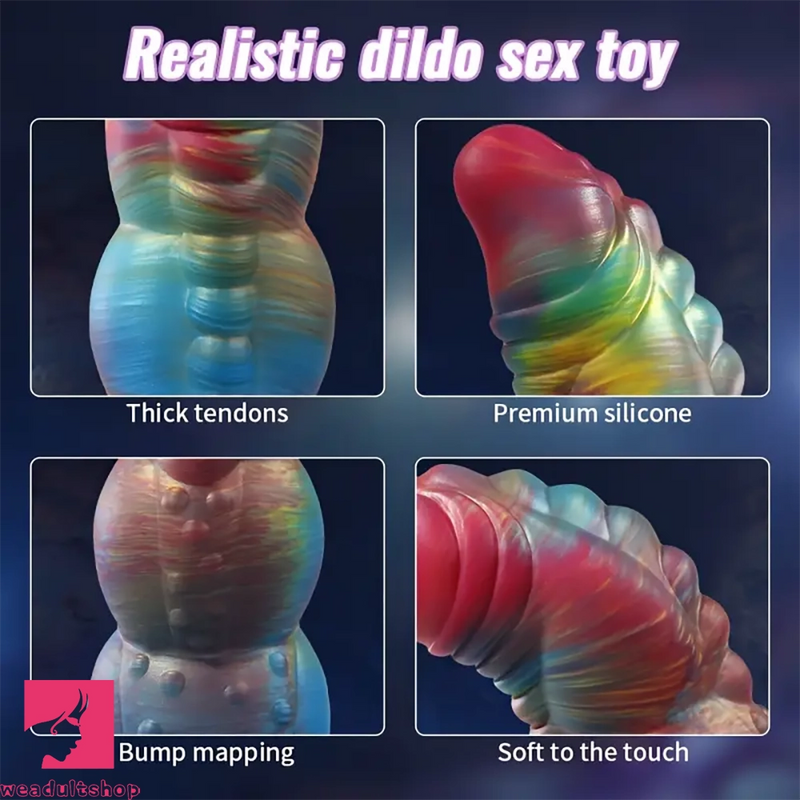 7.87in Forest Light Fantasy Monster Prostate Dildo With Glow in The Dark