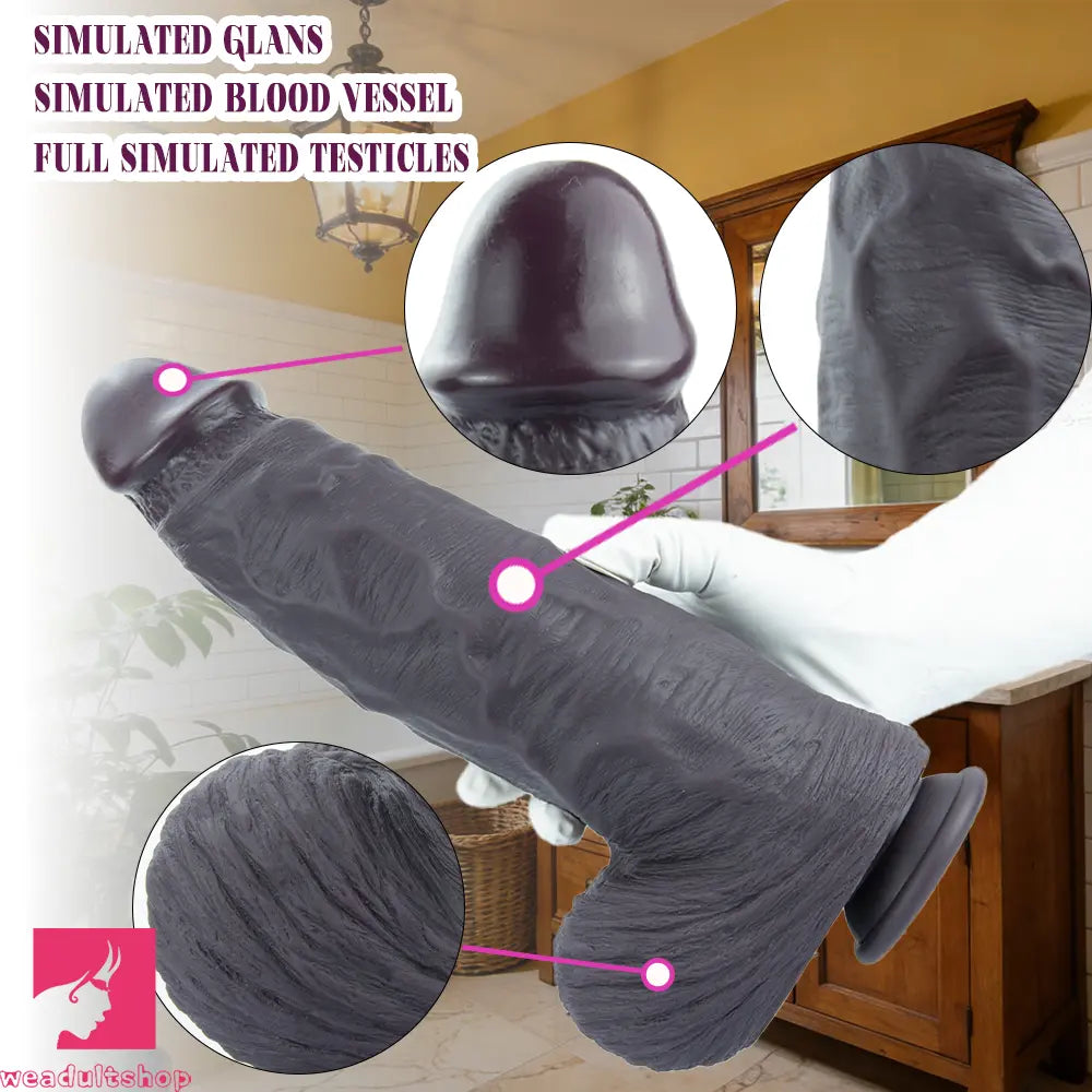 12.99in Huge Thick Lifelike Silicone Dildo Stimulate Solo Play Accessory
